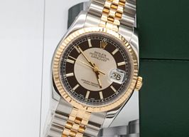 Rolex Datejust 36 116233 (Unknown (random serial)) - Silver dial 36 mm Gold/Steel case