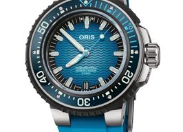 Oris Aquis Titan 01 400 7777 7155-Set (2026) - Blauw wijzerplaat 50mm Titanium