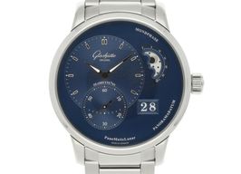 Glashütte Original PanoMaticLunar 1-90-02-46-32-61 (2023) - Blauw wijzerplaat 40mm Staal