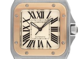 Cartier Santos 100 2878 (2015) - 33mm Goud/Staal