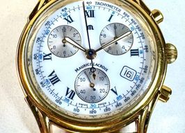 Maurice Lacroix Les Classiques Chronographe 04663 (1995) - White dial 39 mm Gold/Steel case