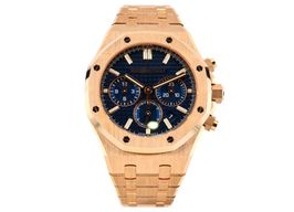 Audemars Piguet Royal Oak Chronograph 26715OR.OO.1356OR.01 (2024) - Blauw wijzerplaat 38mm Roségoud