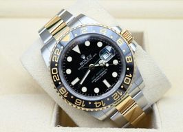 Rolex GMT-Master II 116713LN (2015) - Zwart wijzerplaat 40mm Goud/Staal