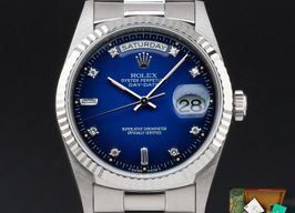 Rolex Day-Date 36 18239 (1999) - Blue dial 36 mm White Gold case