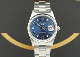 Rolex Oyster Perpetual Date 15200 (2001) - Blauw wijzerplaat 34mm Staal