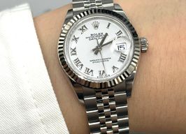 Rolex Lady-Datejust 279174 WHITE ROMAN JUB (2025) - 28mm Staal