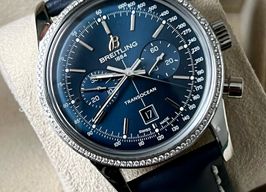 Breitling Transocean Chronograph Unitime A4131053/C862 (2017) - Blauw wijzerplaat 42mm Staal
