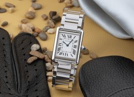 Cartier Tank WSTA0052 (Onbekend (willekeurig serienummer)) - Wit wijzerplaat 34mm Staal