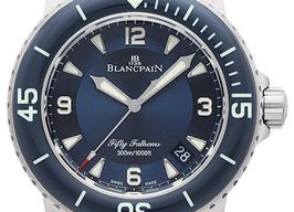 Blancpain Fifty Fathoms 5015-12B40-O52A (2023) - Blauw wijzerplaat 45mm Titanium