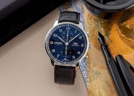 IWC Portuguese Chronograph IW371609 (2021) - Zwart wijzerplaat 41mm Staal