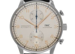IWC Portuguese Chronograph IW371604 (Unknown (random serial)) - Silver dial 41 mm Steel case
