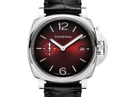Panerai Luminor Due PAM01424 (2025) - Rood wijzerplaat 42mm Staal