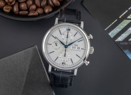 IWC Portofino Chronograph IW391037 (Onbekend (willekeurig serienummer)) - Zilver wijzerplaat 42mm Staal