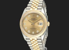 Rolex Datejust 36 126233 (2019) - Champagne dial 36 mm Gold/Steel case