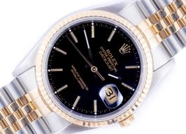 Rolex Datejust 36 16233 (1991) - Zwart wijzerplaat 36mm Goud/Staal