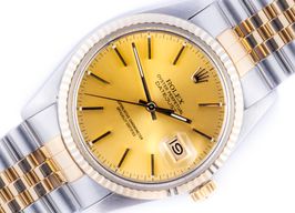 Rolex Datejust 36 16013 (1986) - Champagne wijzerplaat 36mm Goud/Staal