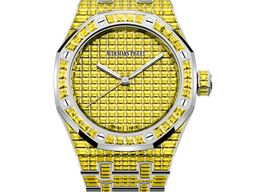 Audemars Piguet Royal Oak Selfwinding 15554BC.RY.1274BC.01 (2025) - Yellow dial 37 mm White Gold case