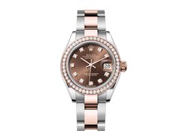 Rolex Lady-Datejust 279381RBR (2024) - Bruin wijzerplaat 28mm Staal