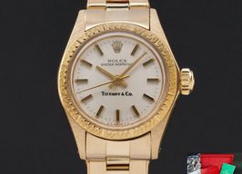Rolex Oyster Perpetual 6719 (1978) - Silver dial 26 mm Yellow Gold case