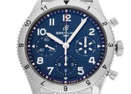 Breitling Classic AVI A233801A1C1A1 (2024) - Blauw wijzerplaat 42mm Staal