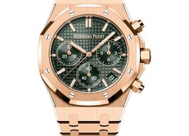 Audemars Piguet Royal Oak Chronograph 26240OR.OO.1320OR.08 (2025) - Green dial 41 mm Rose Gold case
