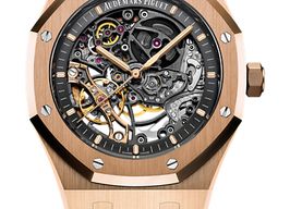 Audemars Piguet Royal Oak Double Balance Wheel Openworked 15407OR.OO.1220OR.01 (2024) - Transparent dial 41 mm Rose Gold case
