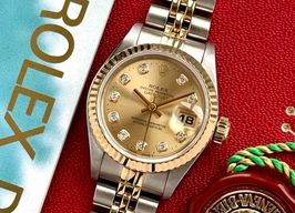 Rolex Lady-Datejust 69173G (1996) - Gold dial 26 mm Gold/Steel case