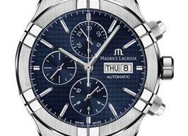 Maurice Lacroix Aikon AI6038-SS002-430-1 (2023) - Blauw wijzerplaat 44mm Staal