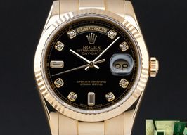Rolex Day-Date 36 118238 (2000) - Black dial 36 mm Yellow Gold case