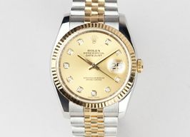 Rolex Datejust 36 116233 (2007) - Champagne dial 36 mm Gold/Steel case