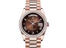 Rolex Day-Date 36 128395TBR (2025) - Bruin wijzerplaat 36mm Roségoud