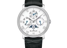 Blancpain Villeret 6057-3442 55B (Unknown (random serial)) - White dial 38 mm Platinum case