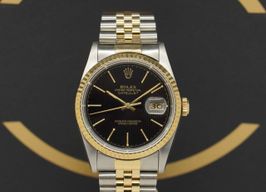 Rolex Datejust 36 16233 (1991) - Zwart wijzerplaat 36mm Goud/Staal