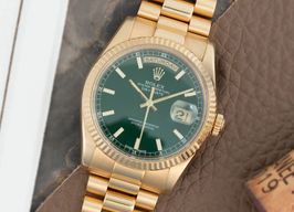 Rolex Day-Date 36 118238 (2001) - Black dial 36 mm Yellow Gold case