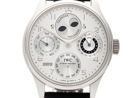 IWC Portuguese Perpetual Calendar IW502111 (2004) - Silver dial 44 mm Platinum case
