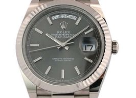 Rolex Day-Date 40 228239 (2021) - Grijs wijzerplaat 40mm Witgoud