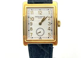 Patek Philippe Gondolo 5010 (Unknown (random serial)) - Silver dial 25 mm Yellow Gold case