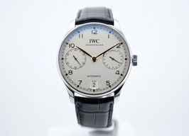 IWC Portuguese Automatic IW500704 (Unknown (random serial)) - Silver dial 42 mm Steel case