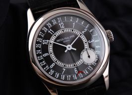 Patek Philippe Calatrava 6000G (2011) - Black dial 38 mm White Gold case