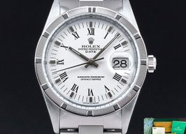 Rolex Oyster Perpetual Date 15210 (1999) - Wit wijzerplaat 34mm Staal