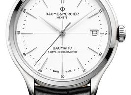Baume & Mercier Clifton M0A10518 (2026) - Wit wijzerplaat 40mm Staal