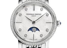 Frederique Constant Slimline Moonphase FC-206MPWD1SD6B (2024) - Parelmoer wijzerplaat 30mm Staal