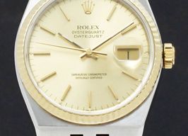 Rolex Datejust Oysterquartz 17013 (1979) - Gold dial 36 mm Gold/Steel case
