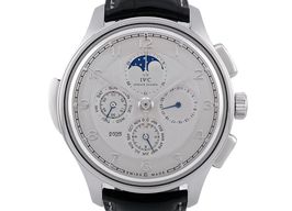 IWC Portuguese Grande Complication IW377401 (Onbekend (willekeurig serienummer)) - Zilver wijzerplaat 45mm Platina
