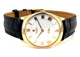 Rolex Cellini 4133/8 (1987) - White dial 31 mm Yellow Gold case