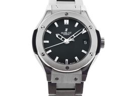 Hublot Classic Fusion 568.NX.1470.NX (Onbekend (willekeurig serienummer)) - Zwart wijzerplaat 38mm Titanium