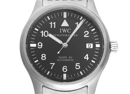IWC Pilot Mark IW325302 (1999) - Zwart wijzerplaat 38mm Staal