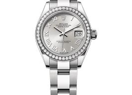 Rolex Lady-Datejust 279384RBR (2025) - Zilver wijzerplaat 28mm Staal