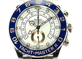 Rolex Yacht-Master II 116681 (2020) - White dial 44 mm Gold/Steel case