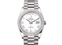 Rolex Day-Date 36 128349RBR-0025 (2024) - White dial 36 mm White Gold case